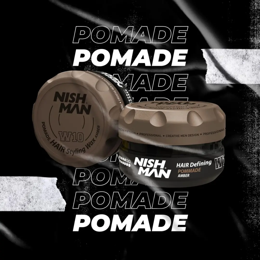 Nishman W10 Hair Styling Wax Pomade 100ml - Amber