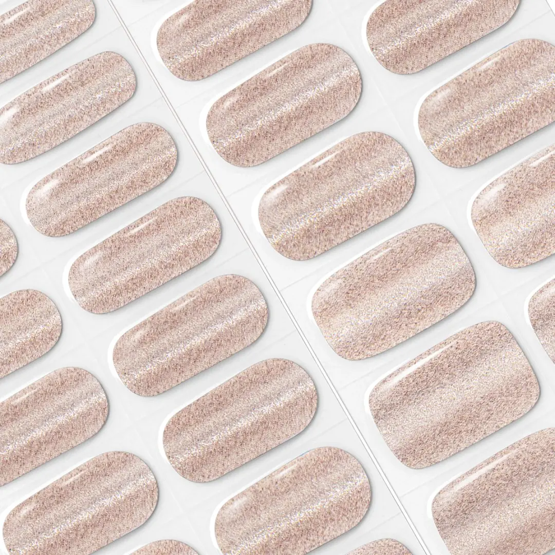 Pink Gellac UV Nagelstickers Cat Eye Champagne Gold - 20 Stuks