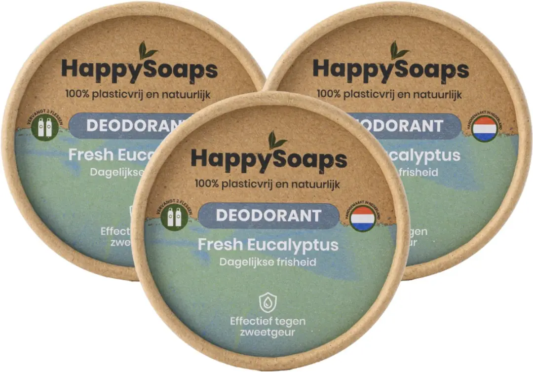HappySoaps Halfjaarbox Natuurlijke Deodorant Fresh Eucalyptus
