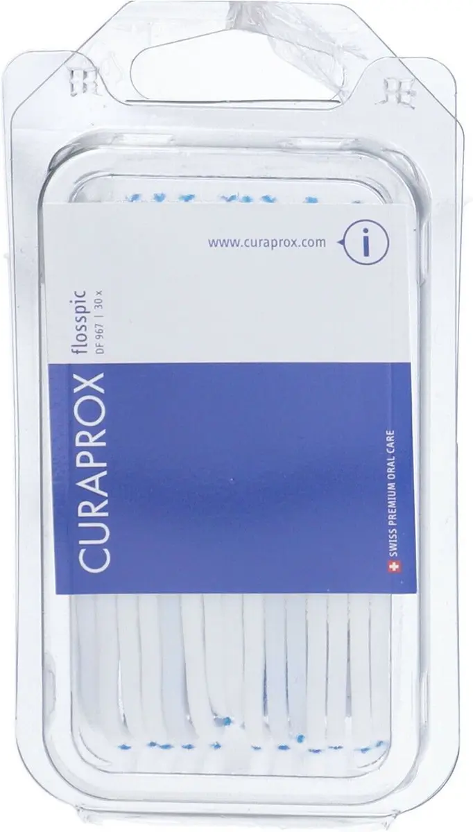 Curaprox Flosspic DF 967 - 30 Stuks - Blauw/Wit