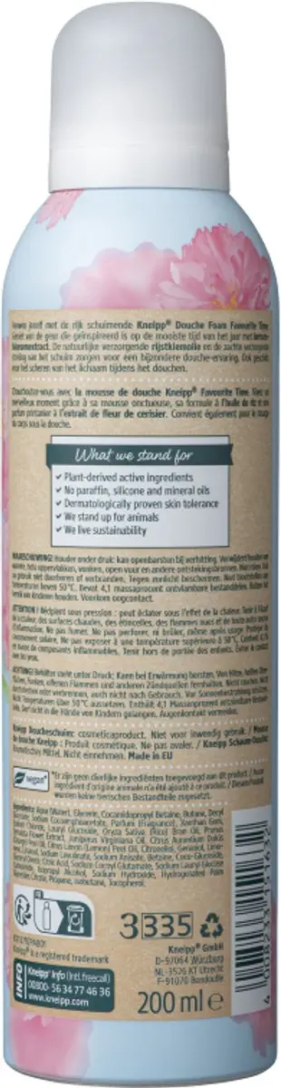 Kneipp Favourite Time Douche Schuim 200ml - 3 Stuks