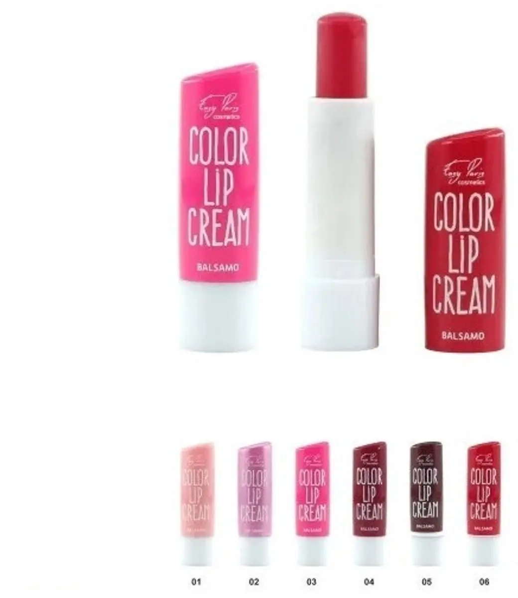 Easy Paris Cosmetics Color Lip Cream Set - 6 Stuks Roze/Rood