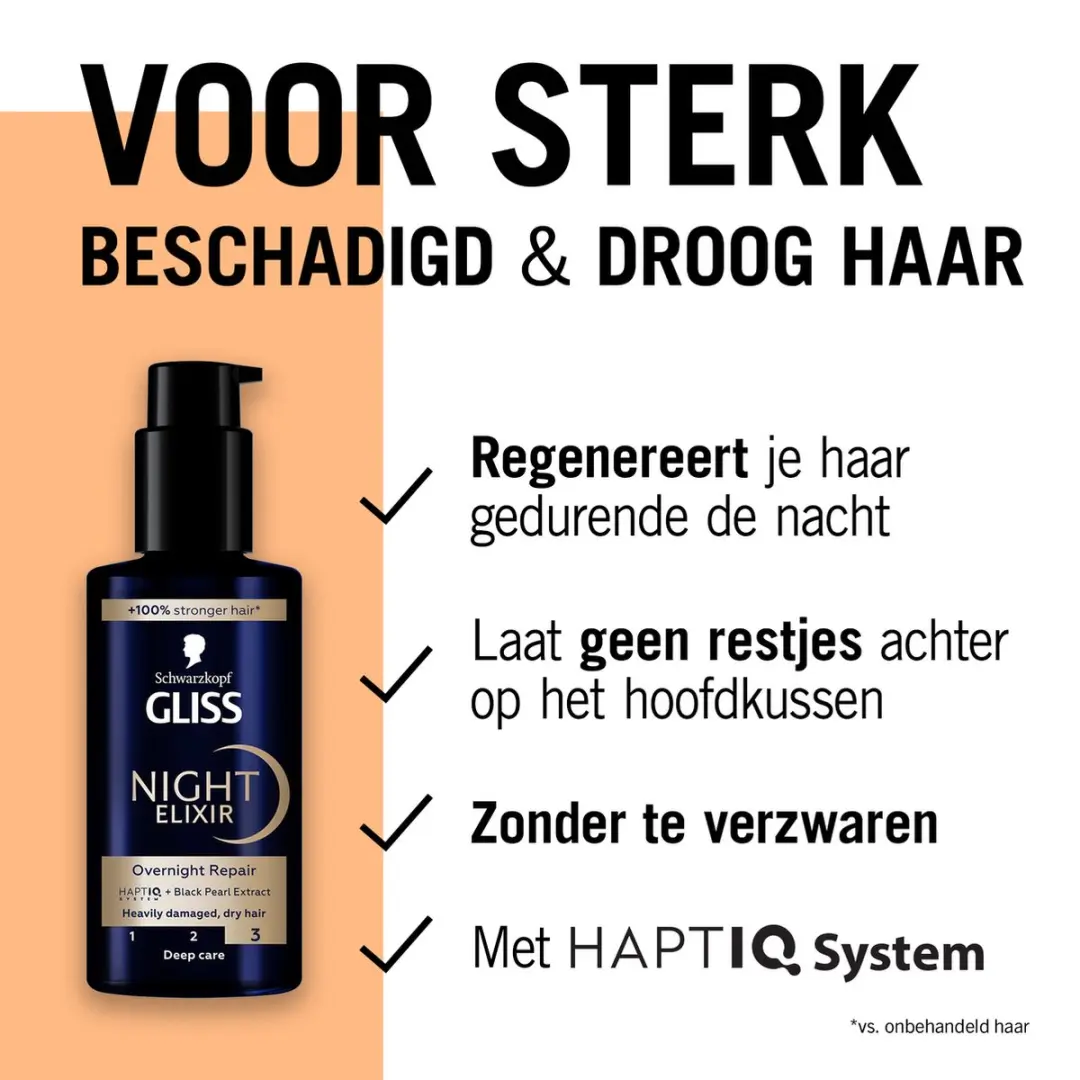 Gliss Night Elixer Overnight Repair Haarserum 100ml