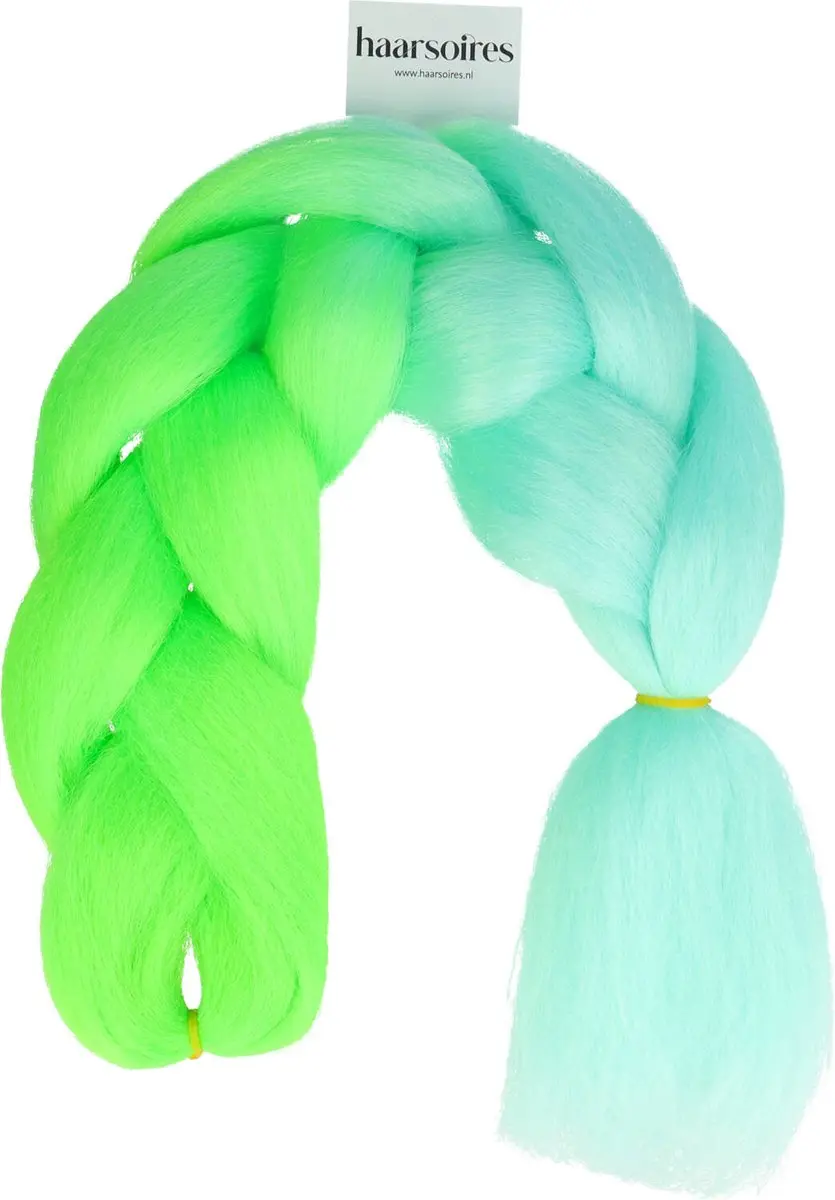 Haarsoires Imitatiehaar Jumbo Braids 60cm - Groenblauw