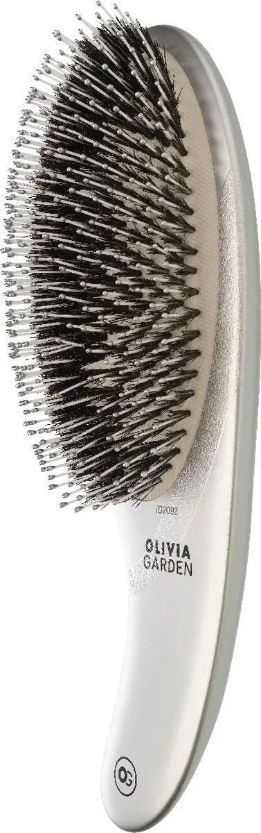 Olivia Garden Curve Boar & Nylon Haarborstel - Zwart