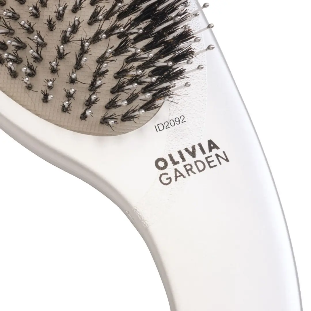 Olivia Garden Curve Boar & Nylon Haarborstel - Zwart