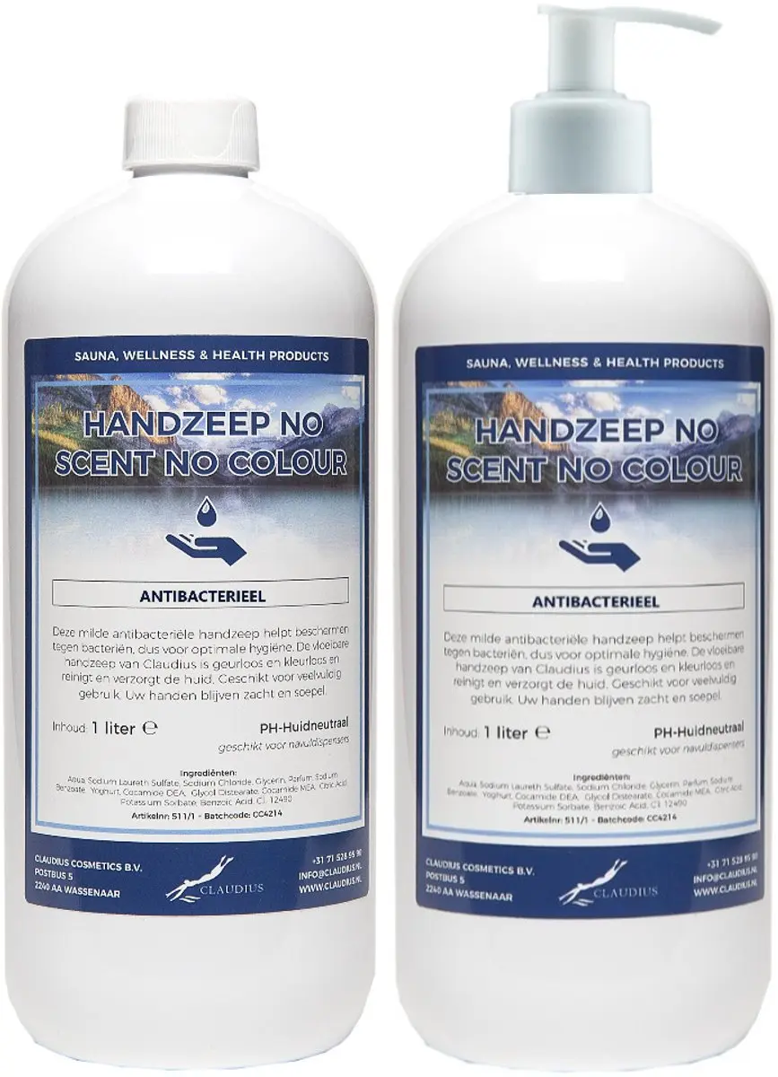 Splashbox Cosmetics Handzeep No Scent No Colour 2 Liter - 2 Stuks