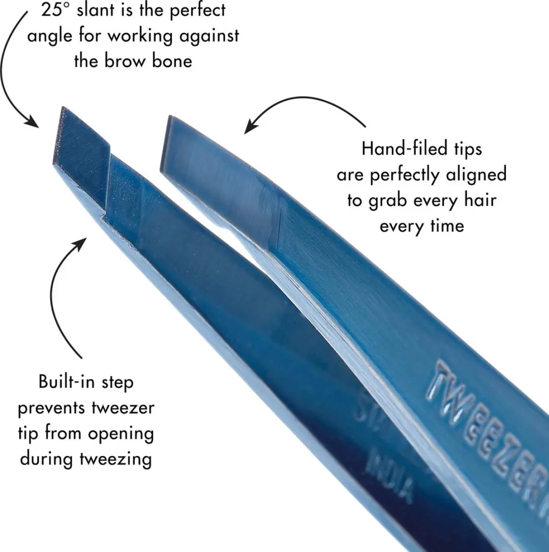 Tweezerman Slant Classic Bell Bottom Blue Wenkbrauwpincet