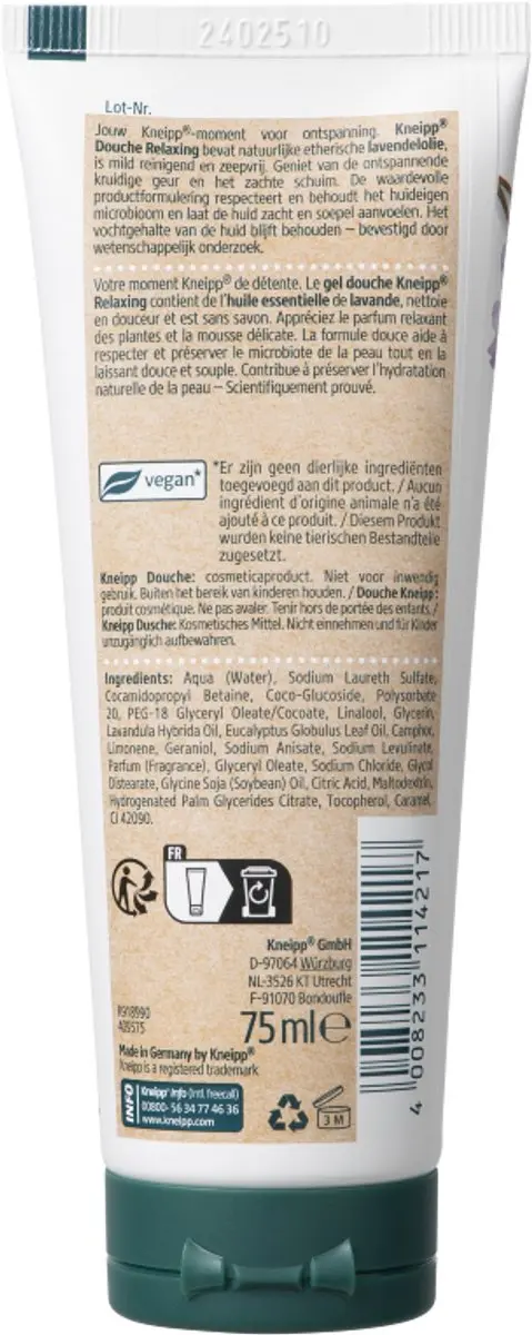 Kneipp Mini Douchegel Relaxing 75ml
