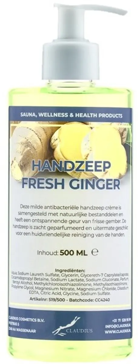 Splashbox Cosmetics Handzeep Fresh Ginger 500ml