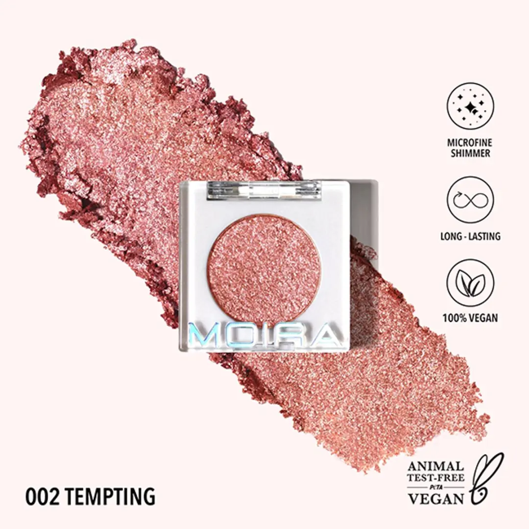 Moira Chroma Light Shadow Oogschaduw 02 Tempting - 1.4 g - Roze
