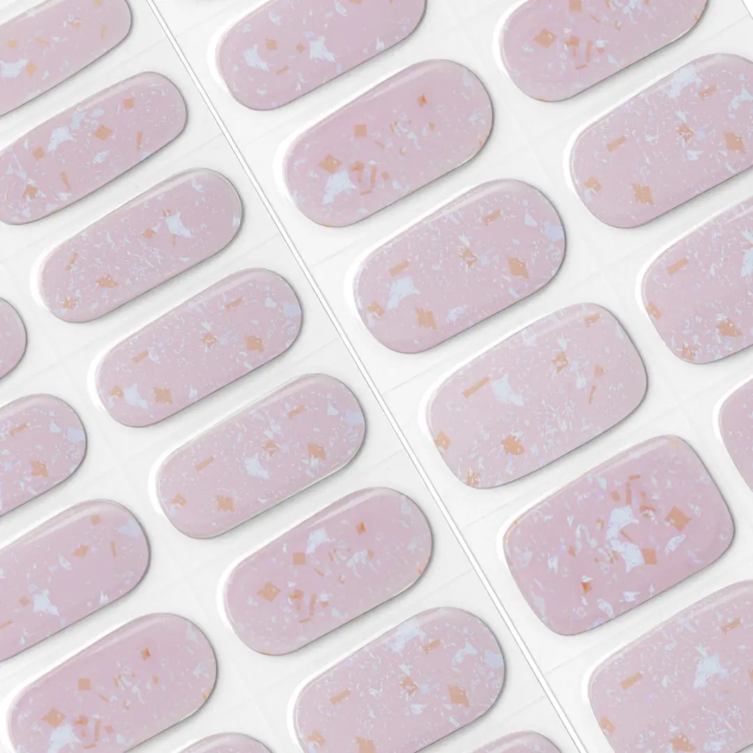 Pink Gellac UV Nagelstickers Holographic Blush - 20 Stuks