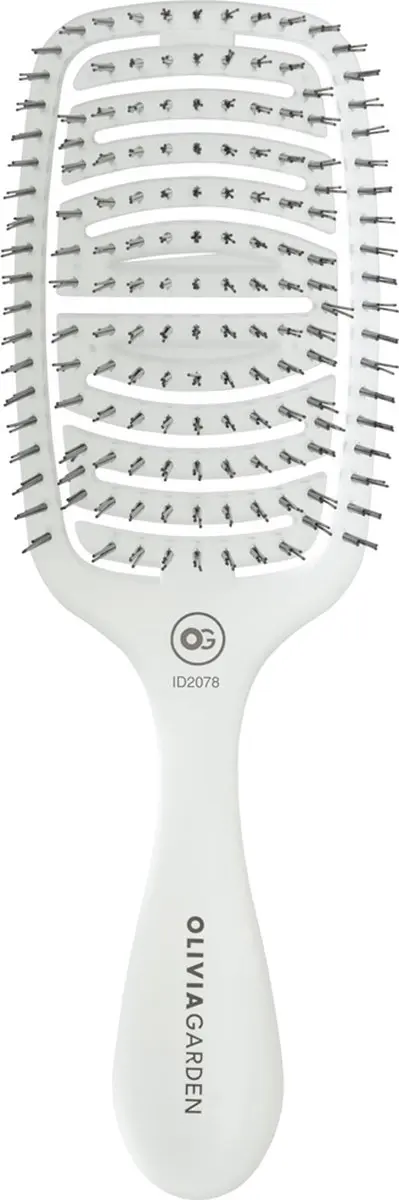 Olivia Garden Care Flex Haarborstel Ice White