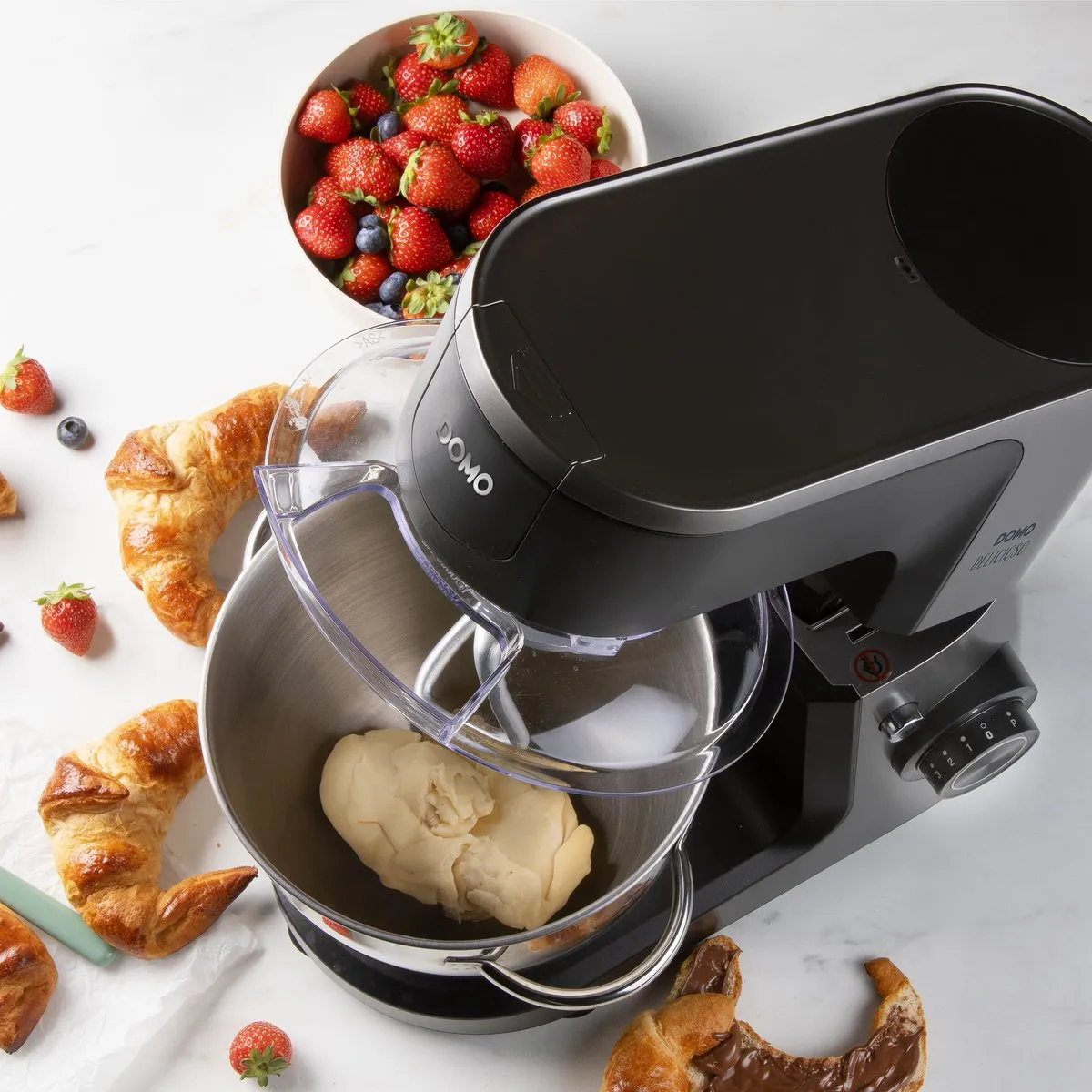 Domo Delicioso Keukenrobot 1200W - RVS Kom 4,5L - 10 Accessoires