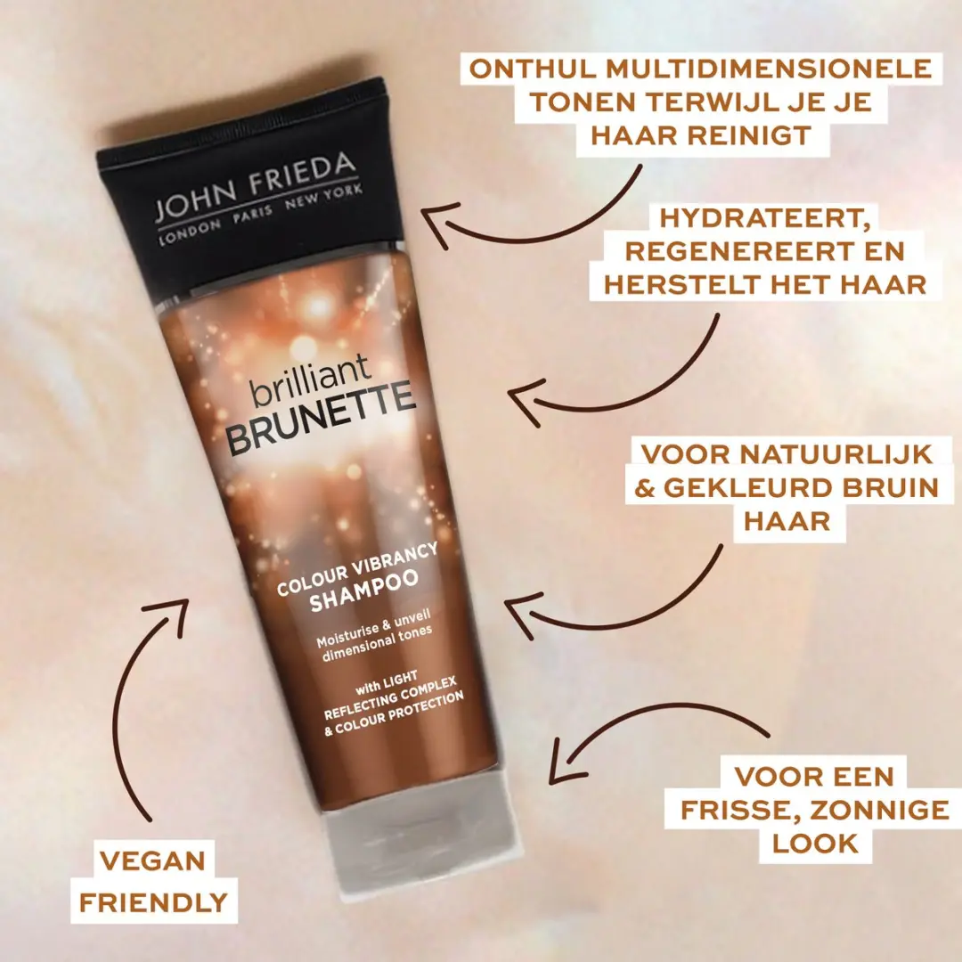 John Frieda Brilliant Brunette Moisturizing Shampoo 250ml