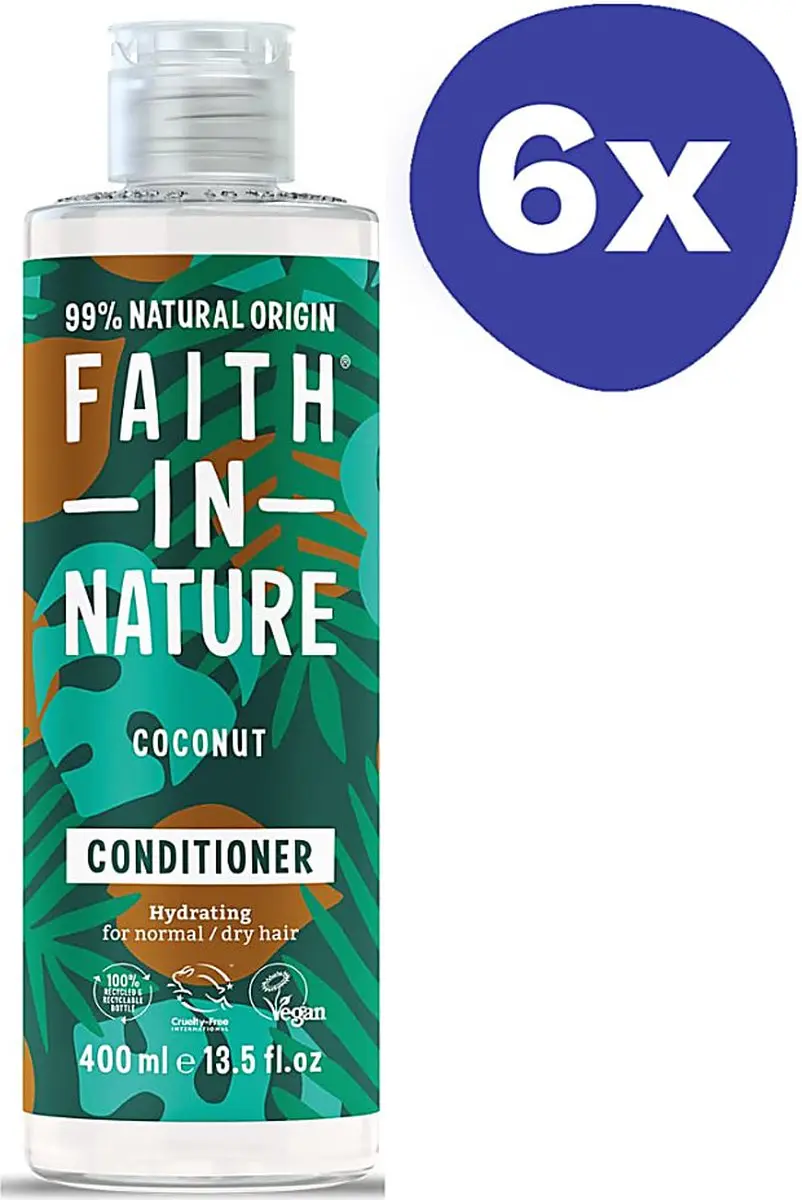 Faith In Nature Kokos Conditioner 6x400ml