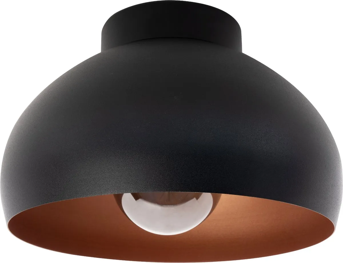Eglo Mogano 2 Plafondlamp E27 - Ø28cm - Zwart/Koper - afbeelding 6 van 6