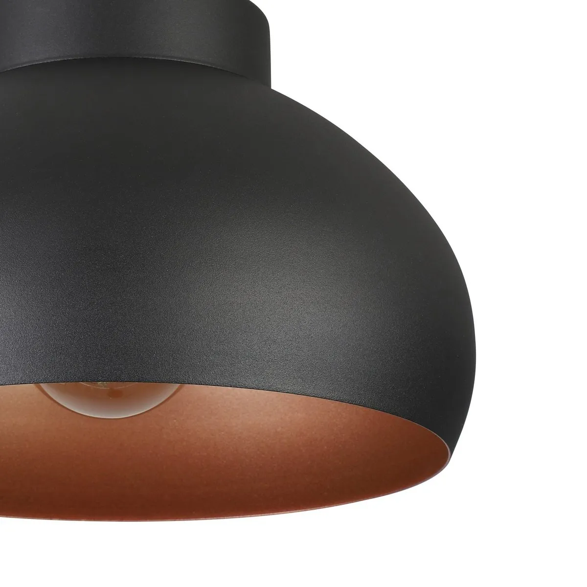 Eglo Mogano 2 Plafondlamp E27 - Ø28cm - Zwart/Koper