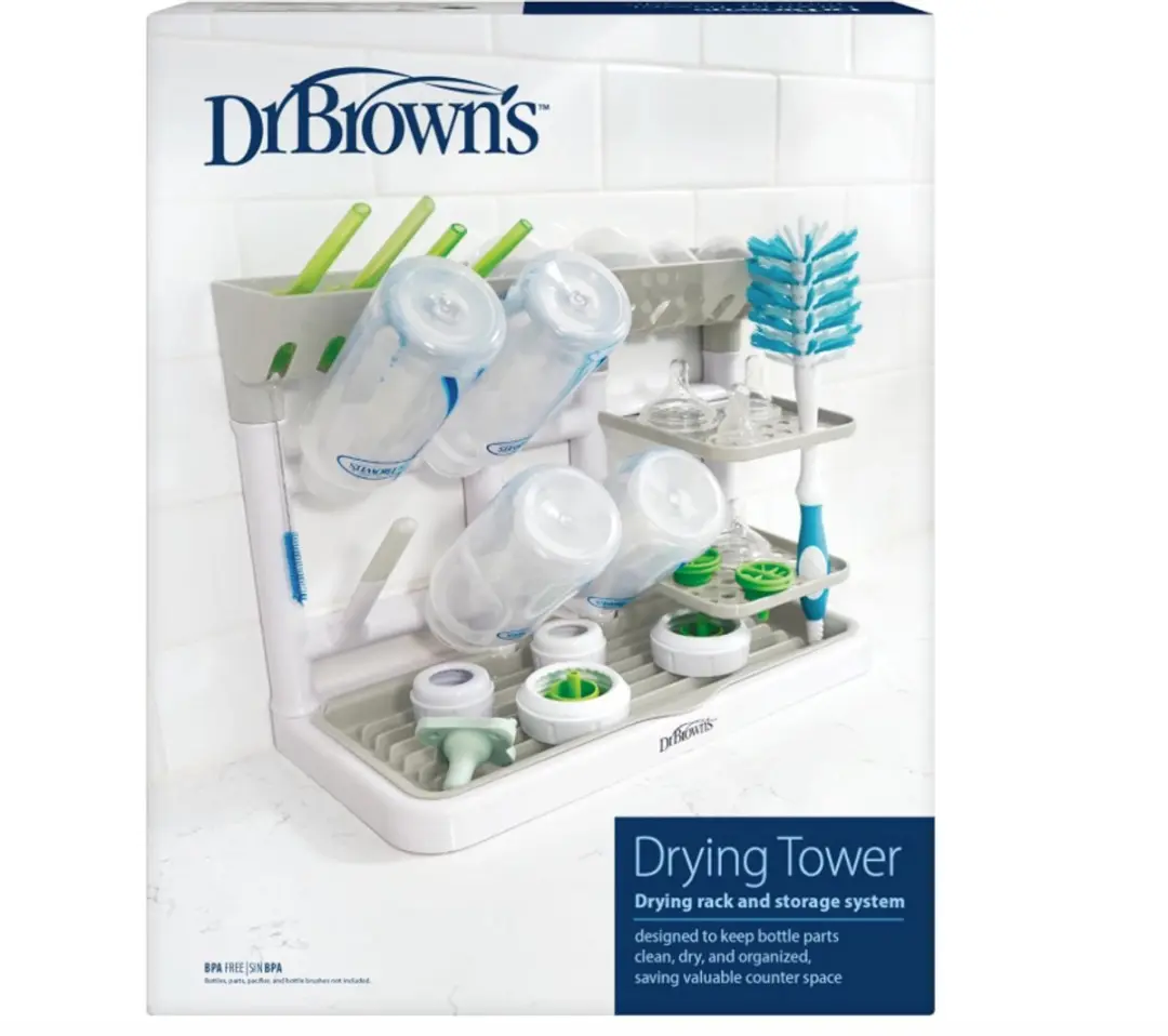 Dr. Brown's Verticaal Flessendroogrek Grijs/Wit