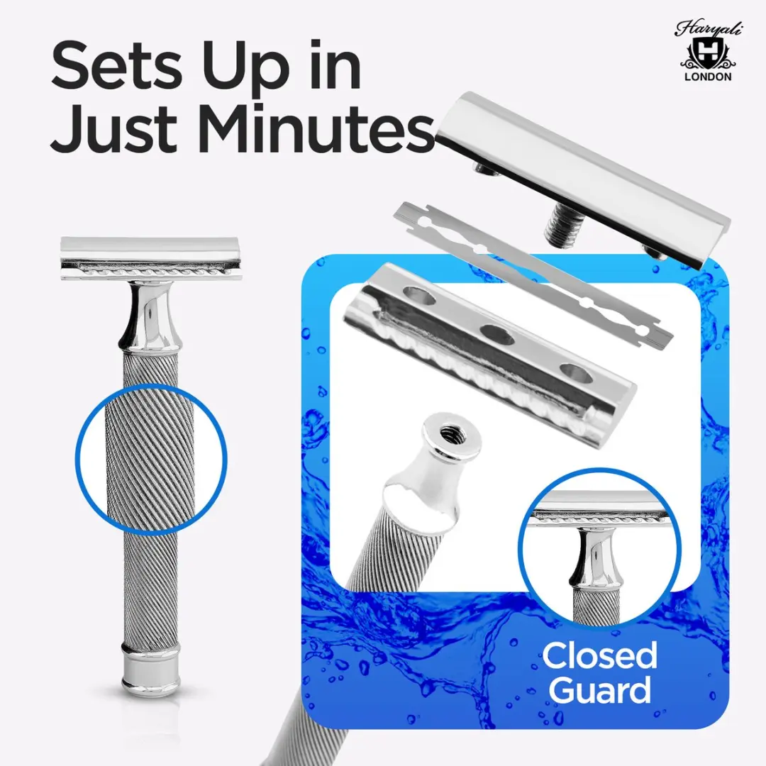 Haryali London Double Edge Safety Razor - Roestvrijstaal