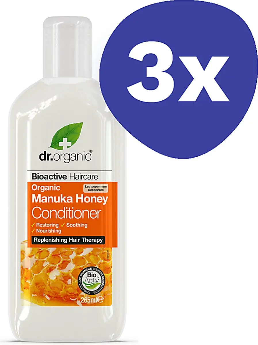 Dr Organic Manuka Honing Conditioner 3x265ml