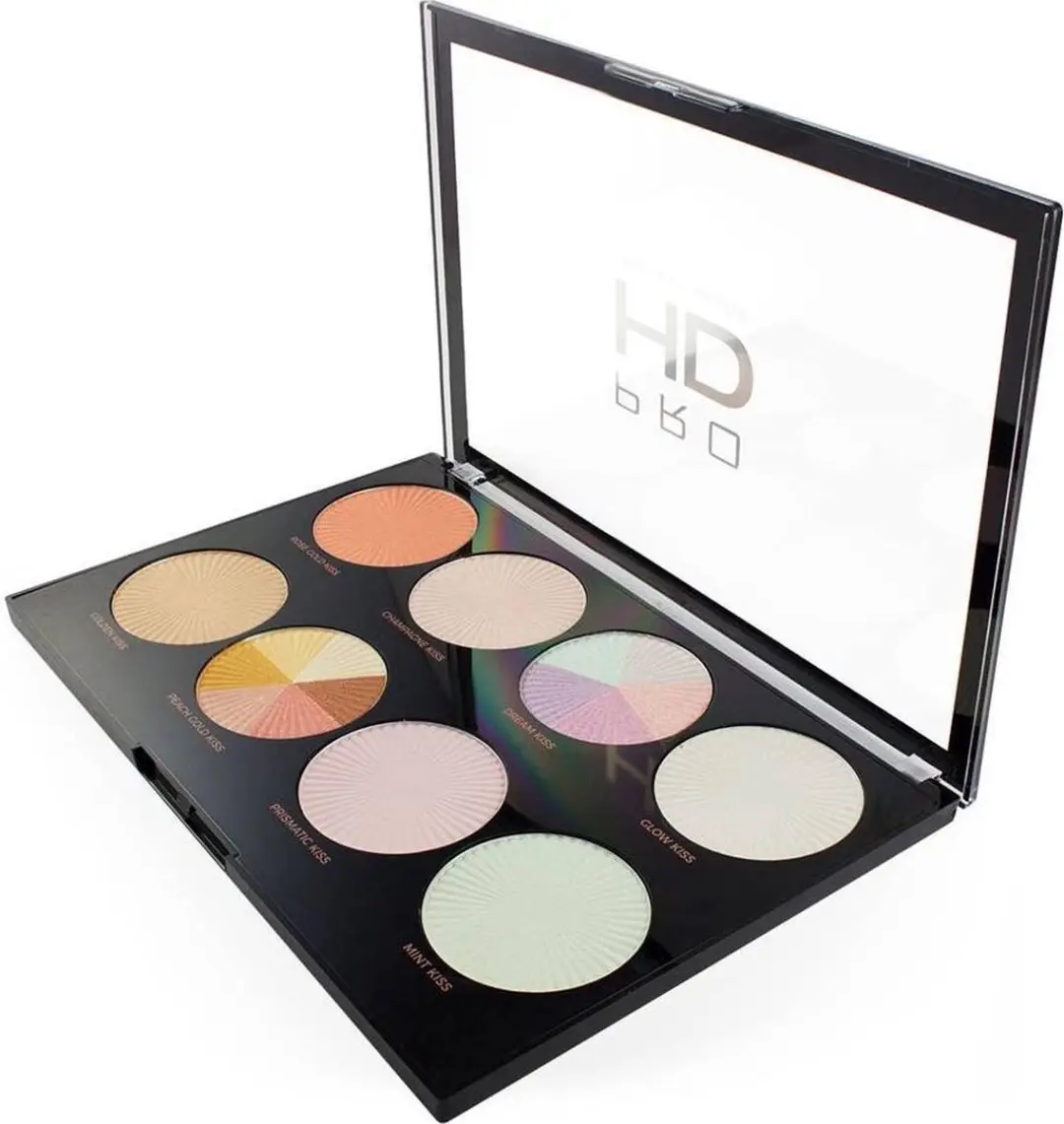 Makeup Revolution Pro HD Glow Getter Highlighter Palette - 8 Stuks