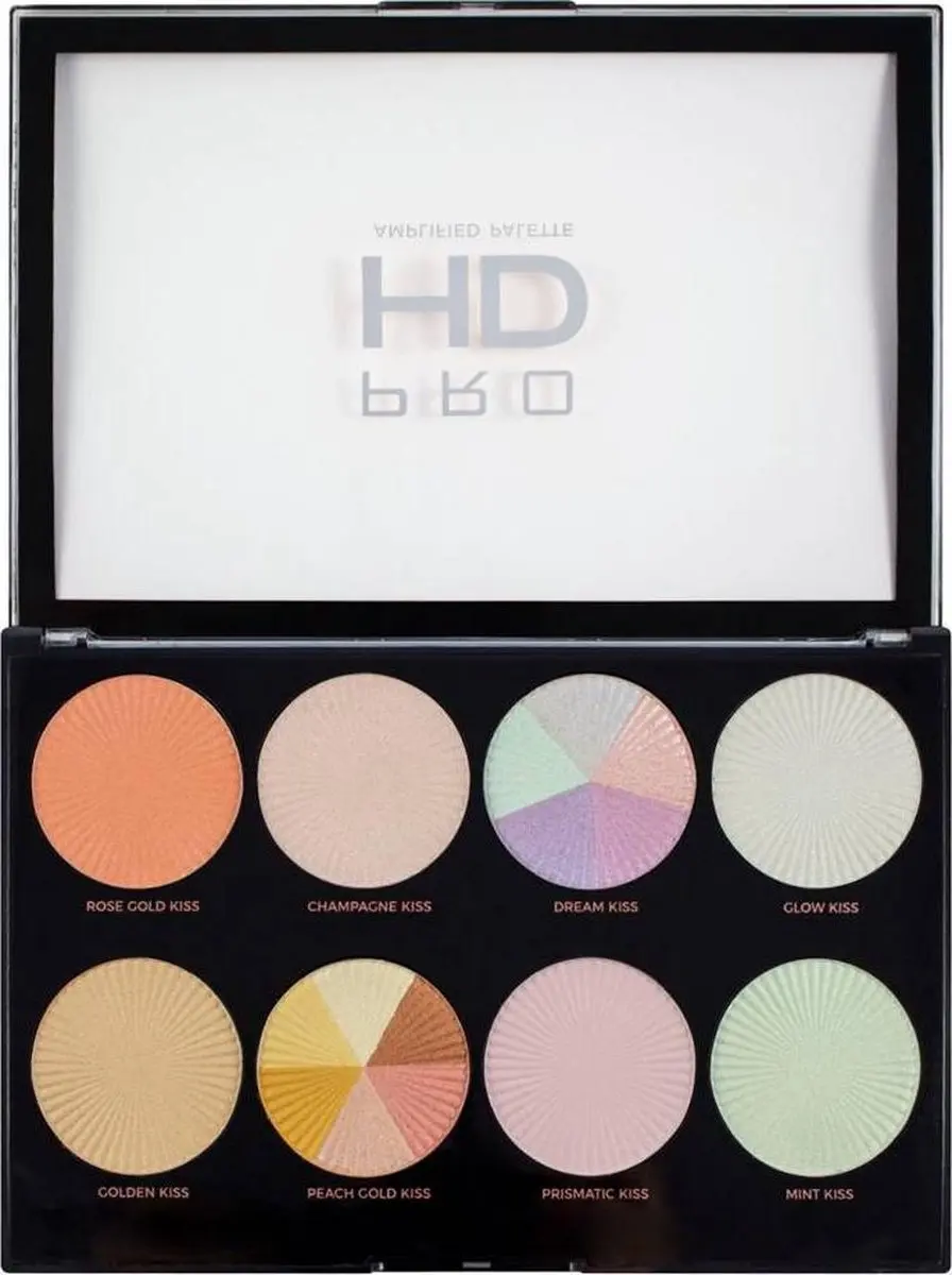 Makeup Revolution Pro HD Glow Getter Highlighter Palette - 8 Stuks