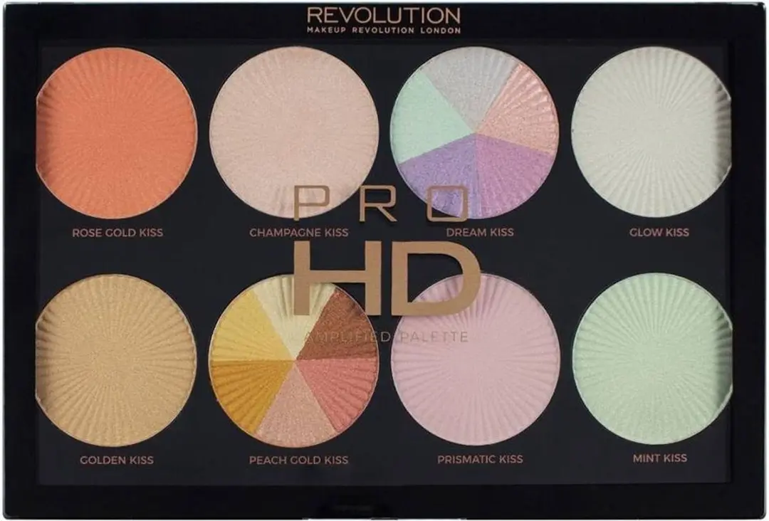 Makeup Revolution Pro HD Glow Getter Highlighter Palette - 8 Stuks