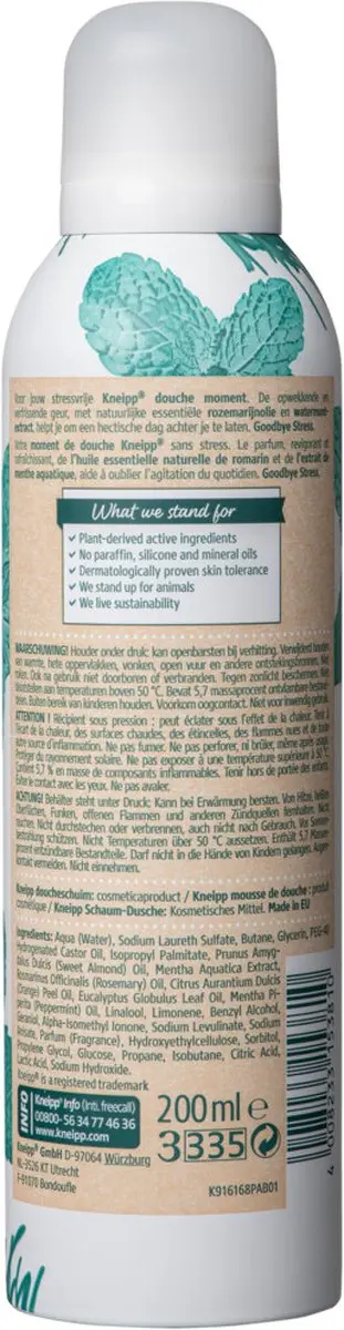 Kneipp Goodbye Stress Douche Foam 200ml - 6 Stuks