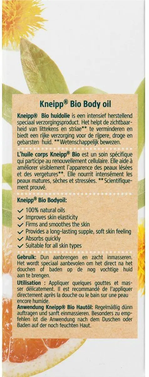 Kneipp Bio Huidolie 100ml - Striae & Littekens