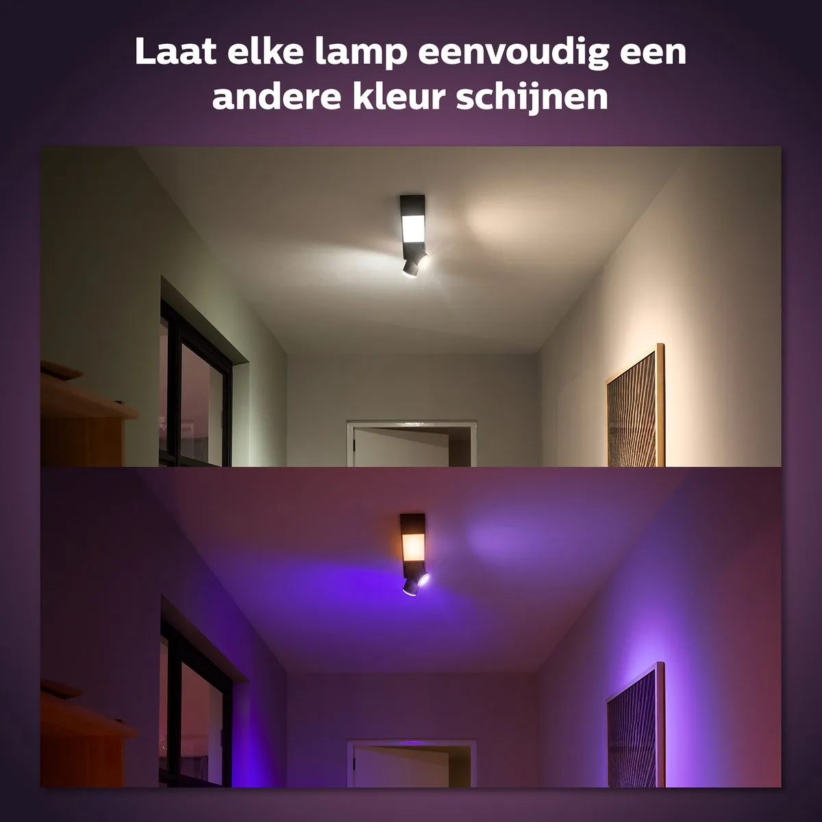 Philips Hue Centris Opbouwspot 2-spots - Zwart