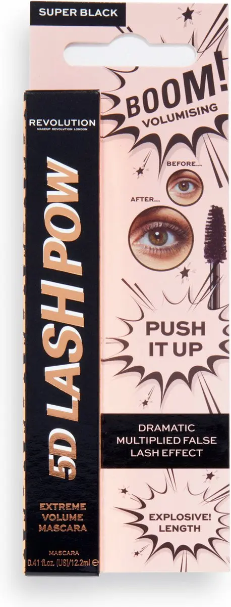 Makeup Revolution 5D Lash Pow Mascara - Zwart