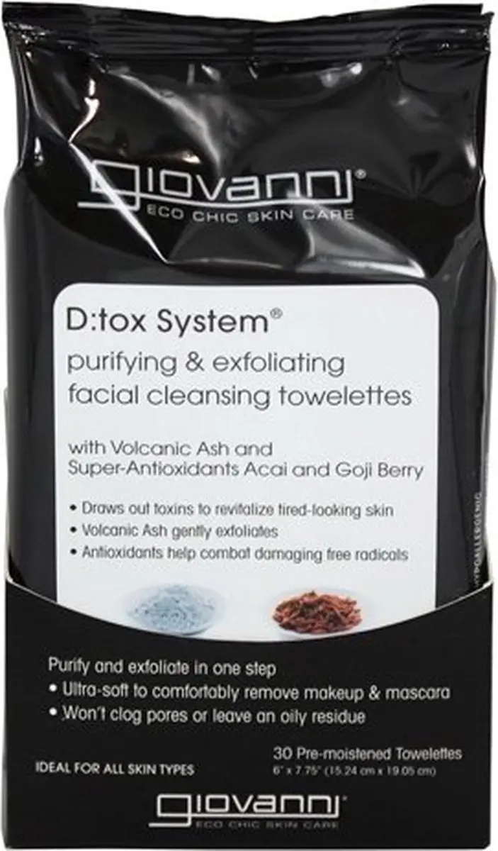 Giovanni Cosmetics D:Tox System Reinigende Wipes 30ml