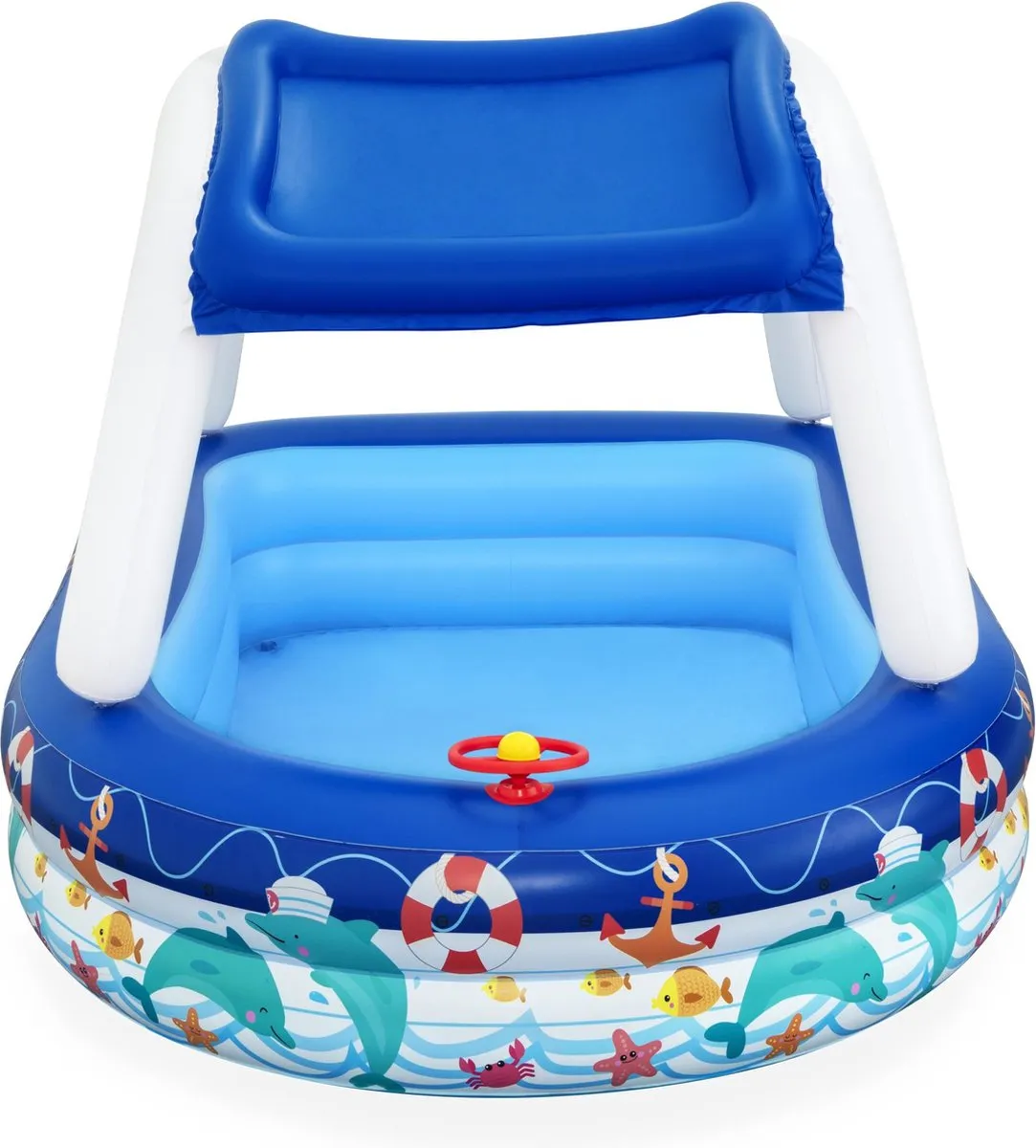 Bestway Multicolour Kinderzwembad Boot 213x155x132cm - afbeelding 6 van 6