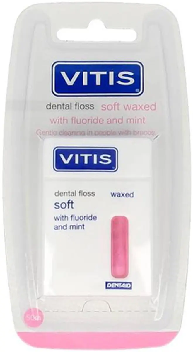 Vitis Soft Waxed Dental Floss Roze 50m - 4 Stuks