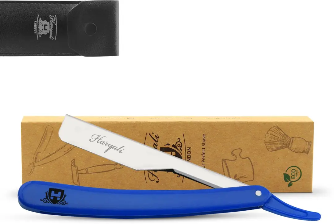 Haryali London Cut Throat Scheermes Blauw