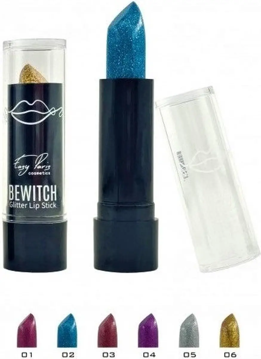 Easy Paris Cosmetics Glitter Lipstick Bewitch Blauw - 3.5g