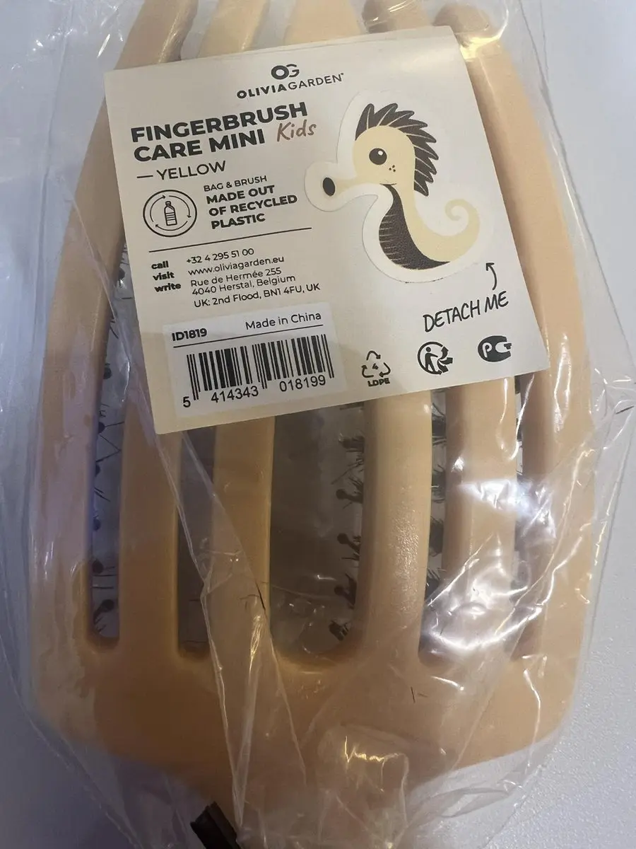 Olivia Garden Fingerbrush mini - Geel