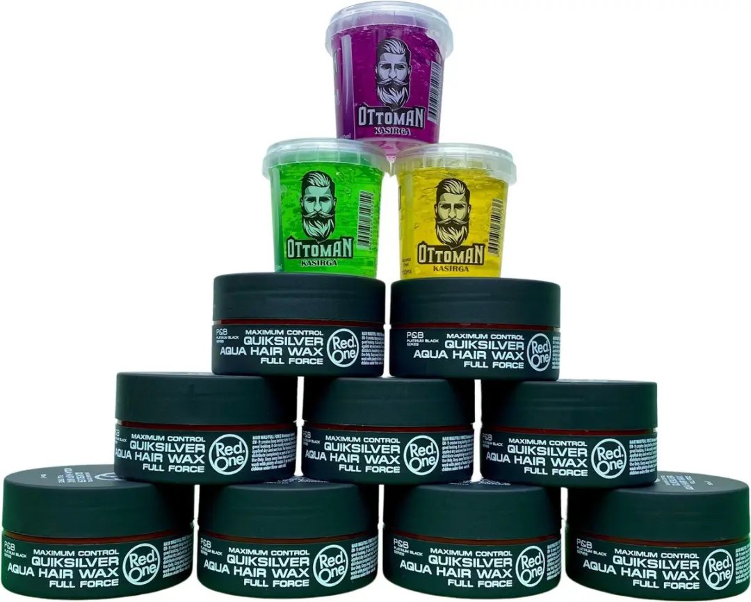 Red One Aqua Hair Wax Quicksilver Grijs 150ml + Ottoman Ultra Strong Hair Gel 15