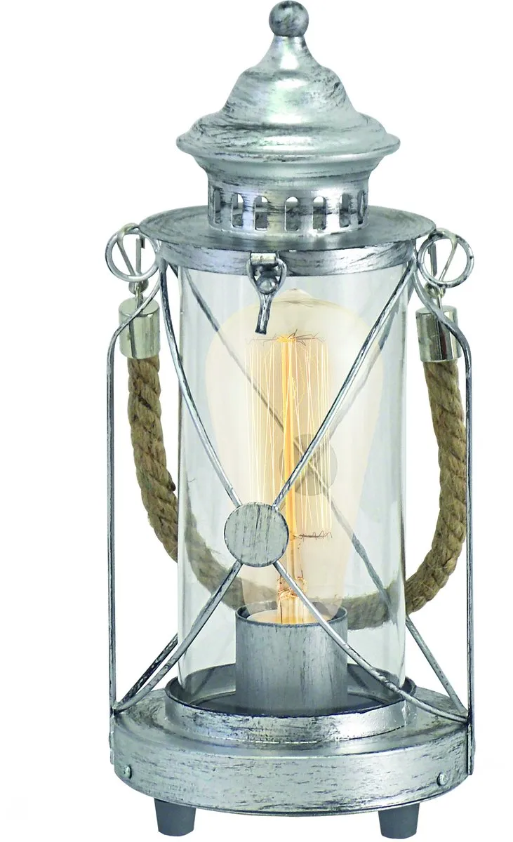 Eglo Vintage Bradford Tafellamp - Antiek Zilver - 1 Lichtpunt