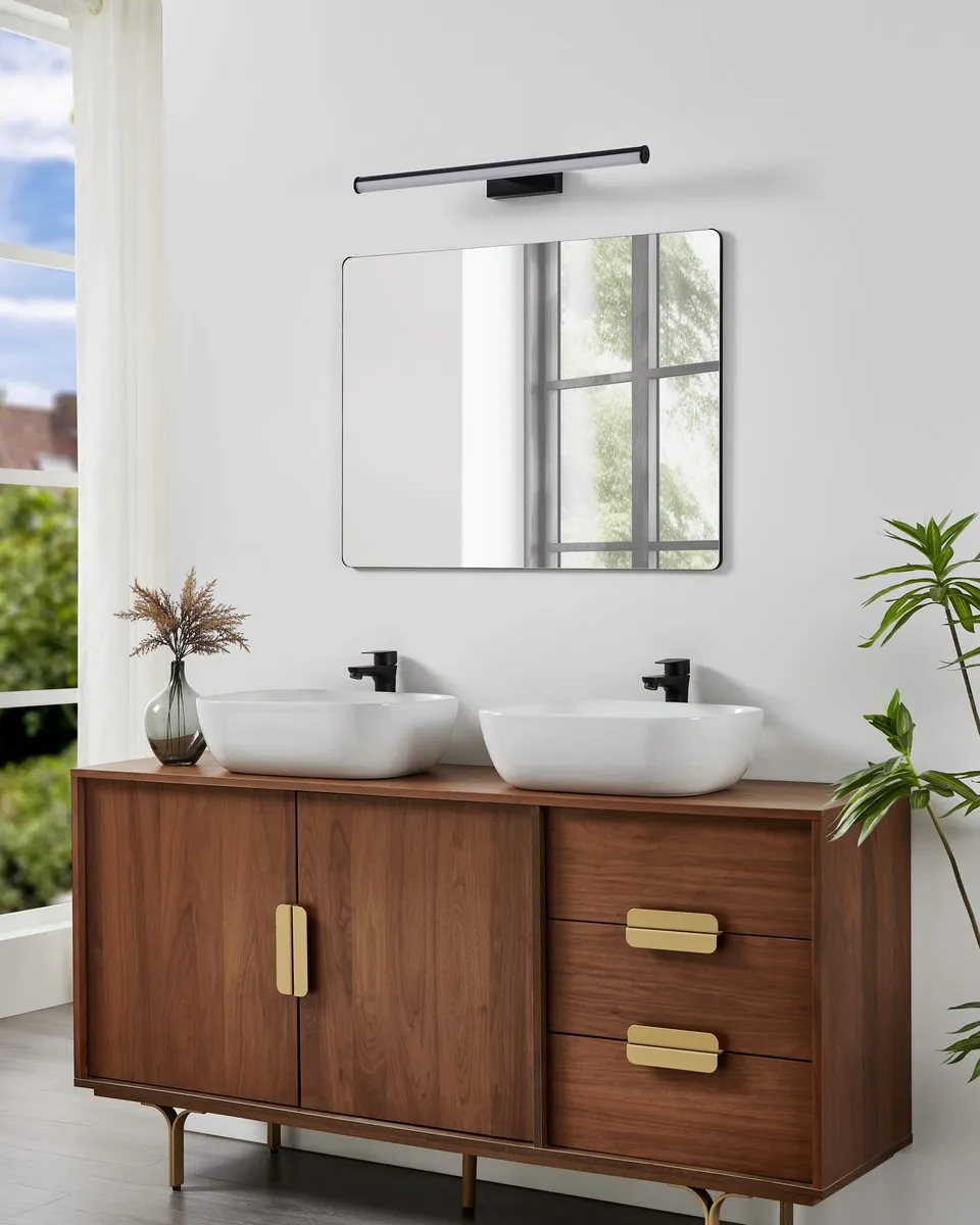 Eglo Vadumi Spiegellamp LED 60cm - Zwart/Wit - afbeelding 6 van 6