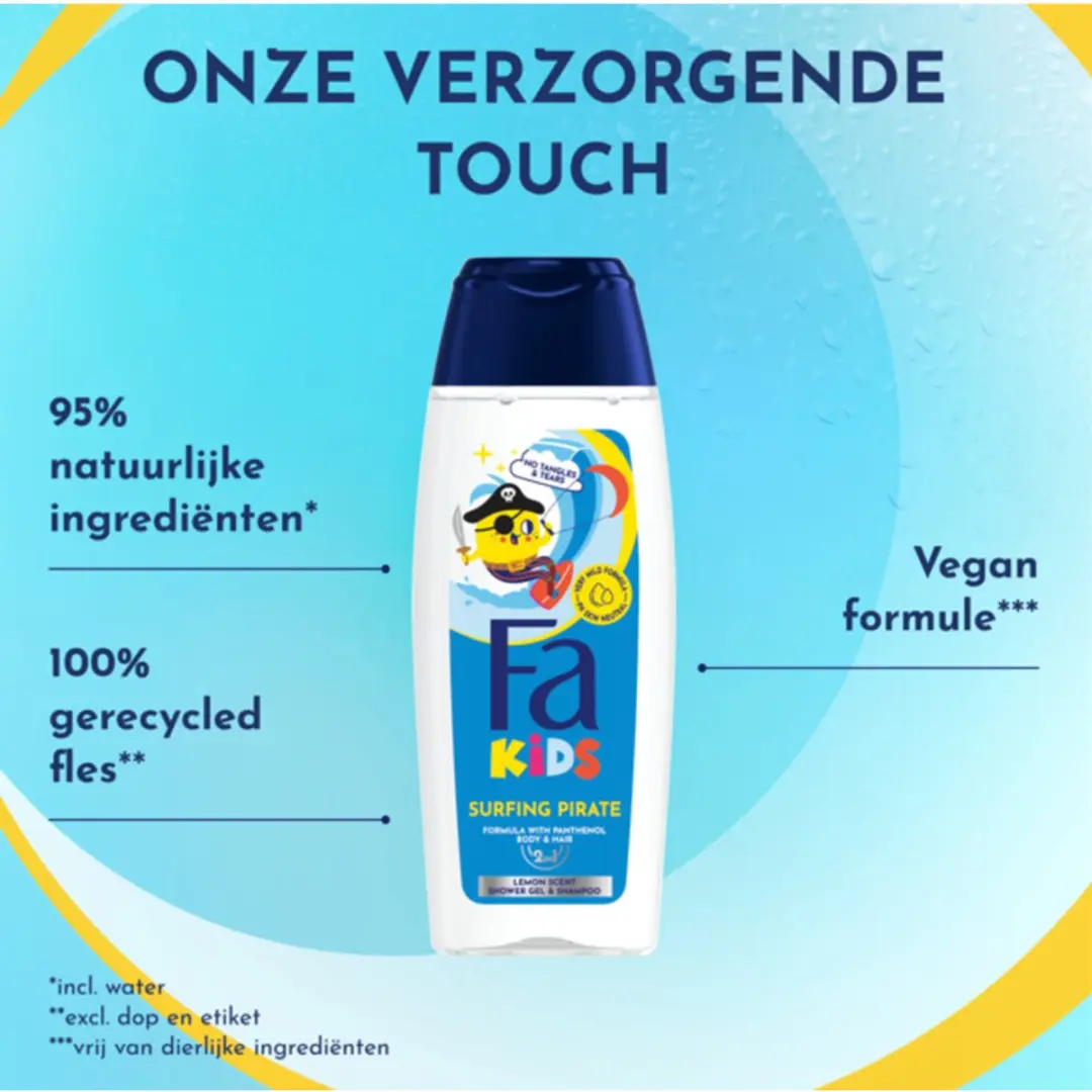 Fa Kids Douchegel & Shampoo Surfing Pirate - 20 Stuks