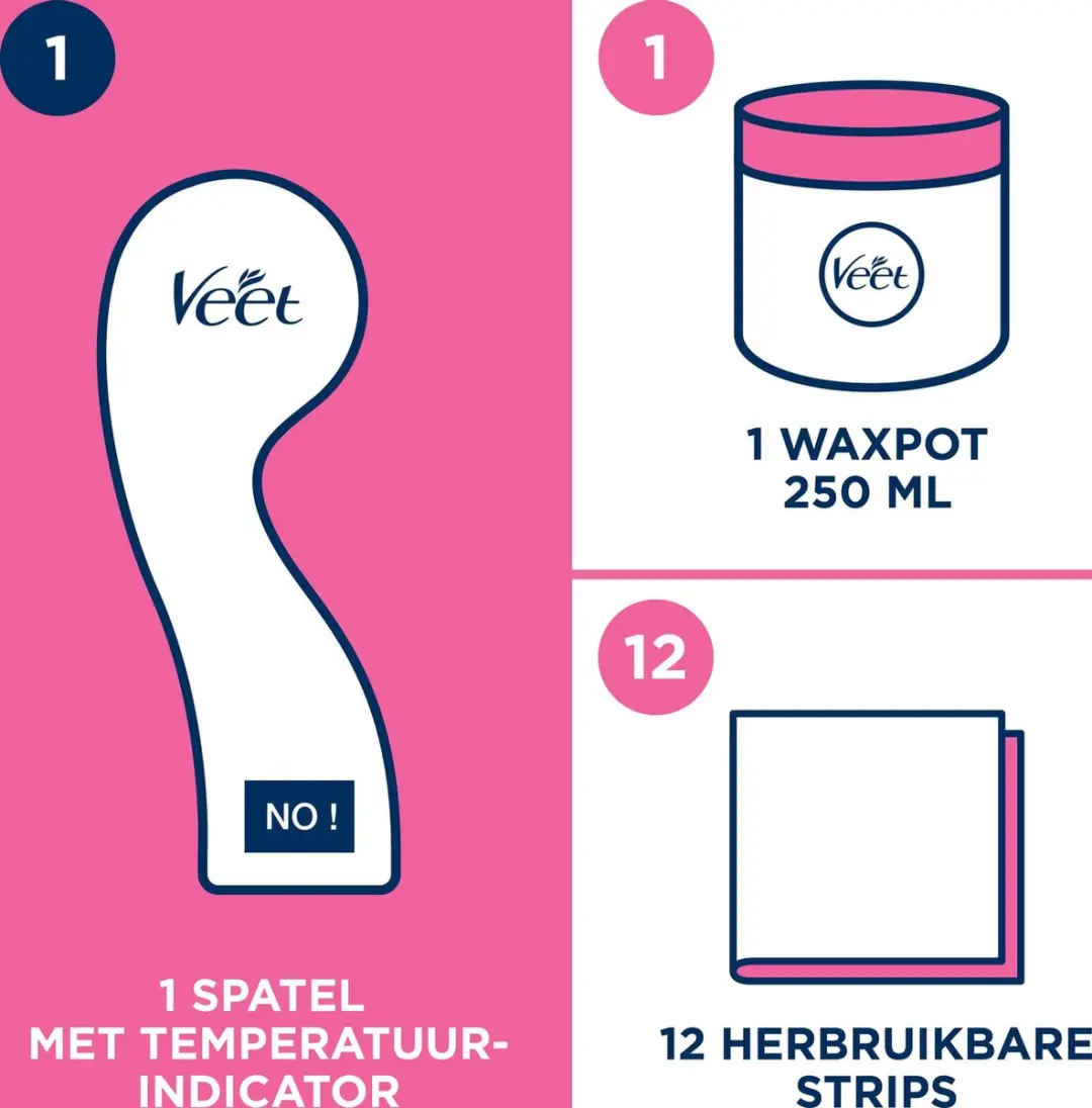 Veet Warme Wax Orientaalse Minima Arganolie - 3x250ml