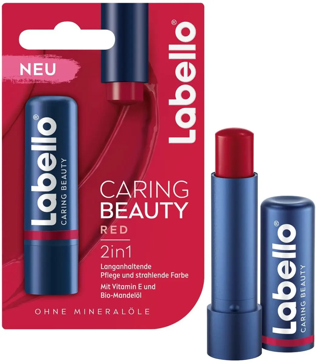 Labello Caring Beauty Lippenbalsem Rood - 4.8g