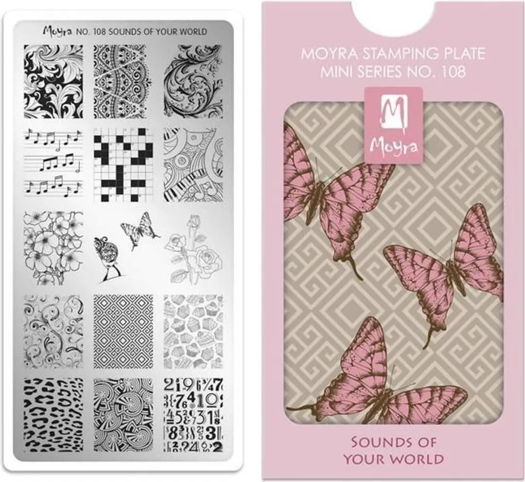 Moyra Mini Stamping Plate 108 Sounds of Your World - 55g