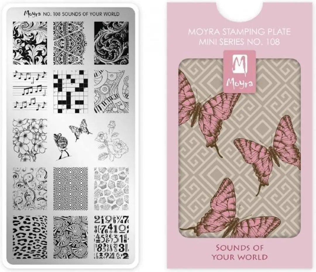 Moyra Mini Stamping Plate 108 Sounds of Your World