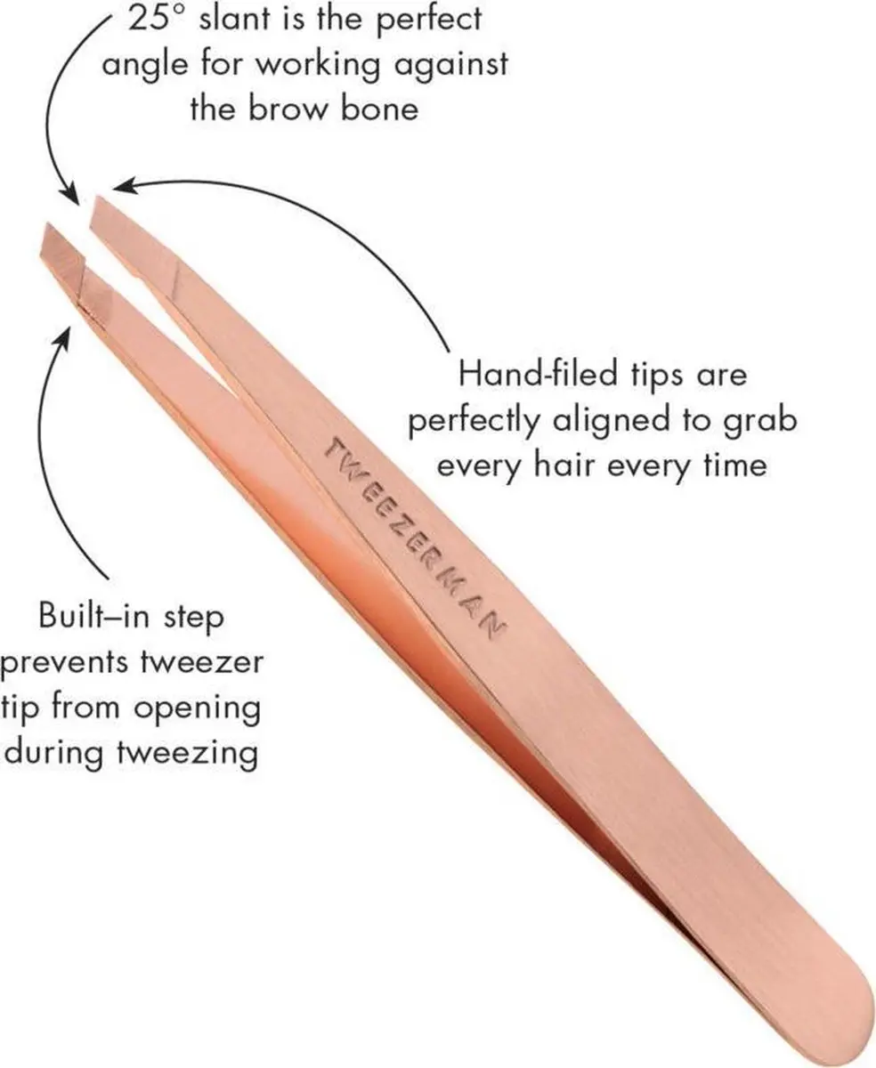 Tweezerman Studio Line Slant Pincet Rose Gold