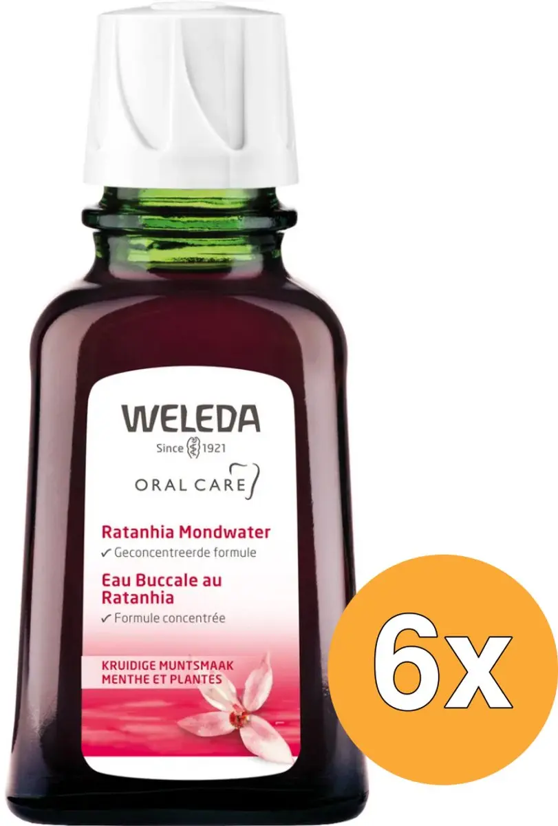 Weleda Ratanhia Mondwater Geconcentreerd 300ml - 6 Stuks