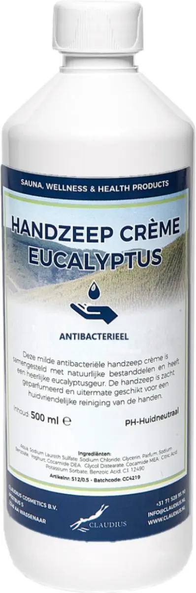 Splashbox Cosmetics Handzeep Crème Eucalyptus 500ml
