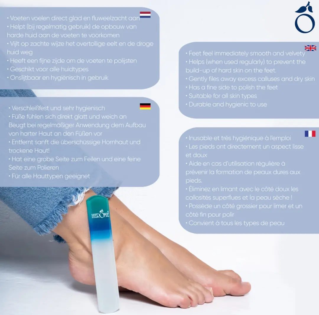 Herome Glas Pedicure Voetvijl - Eeltverwijderaar